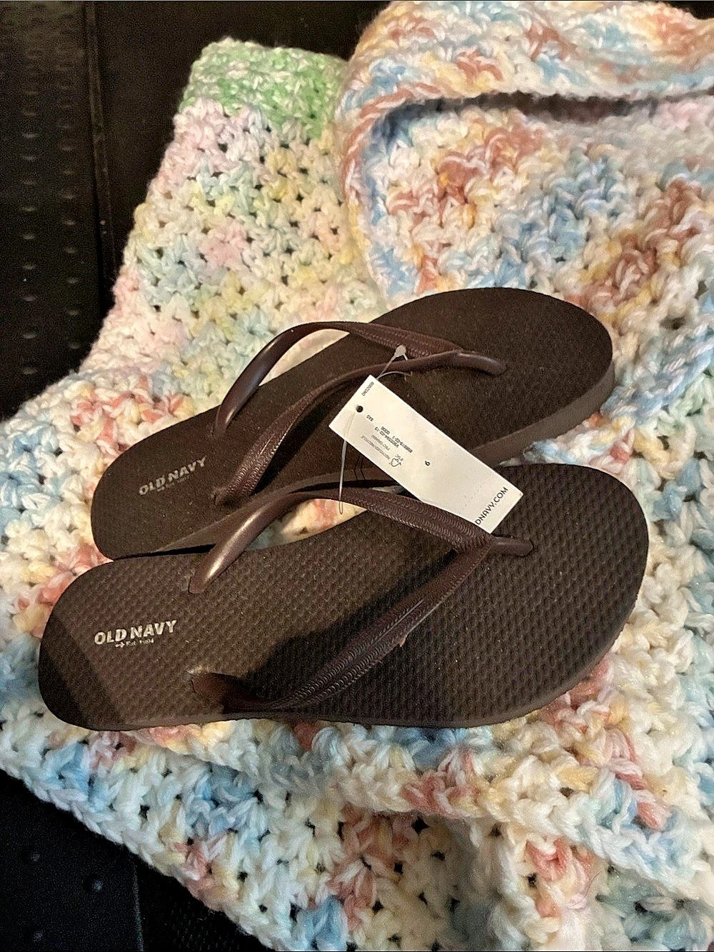 Old Navy Classic Flip-Flops For Women Brown Sandals